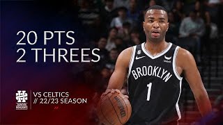 TJ Warren 20 pts 2 threes vs Celtics 2223 season [upl. by Zullo]