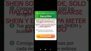 Shein sortea 150€ hay que meterse con ese codigo en la lupa de shein y participa [upl. by Scevor]