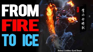 Bishui GoldenEyed Beast — How to Change the Boss from Fire to Ice Black Myth Wukong [upl. by Nemrac]