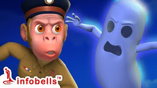 जंगल में भूत चोर  Super Police Bandar Mama  Hindi Rhymes amp Cartoons  Infobells hindicartoons [upl. by Davita470]