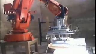 Palletizing ABB IRB 6000 Robot [upl. by Harrak]