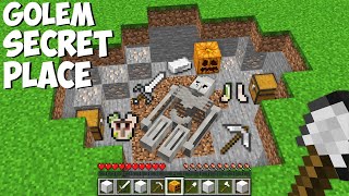 I DIG DIRT and FOUND GOLEM SECRET PLACE WITH RAREST ITEMS in Minecraft  IRON GOLEM TREASURE [upl. by Willamina]