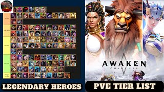 Awaken Chaos Era  PVE Tier List Legendary Heroes [upl. by Leur]