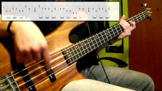 Stevie Wonder  Master Blaster Jammin Bass Cover Play Along Tabs In Video [upl. by Ervin18]