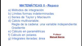 Matemáticas II  Repaso [upl. by Nosliw]