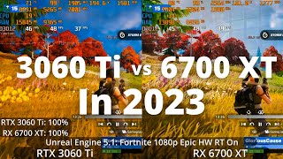 RTX 3060 Ti vs RX 6700 XT in 2023 Dont buy the wrong GPU [upl. by Ahsuas600]