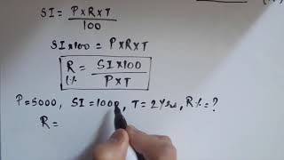 HOW TO FIND RATE OF INTEREST SIMPLE INTEREST [upl. by Ddarb100]