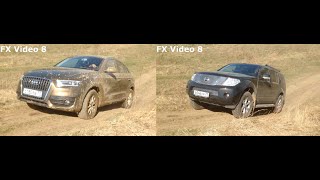 Audi Q3 vs Nissan Pathfinder R51  грунтовый спускподъем  OFFROAD [upl. by Iz]