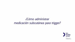 ¿Cómo administrar medicación subcutánea para trigger [upl. by Irbua]