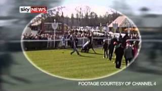 Two Race Horses collapse and die on racecourse [upl. by Einhpad]