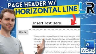 MS Word Page header with a horizontal line ✅ 1 MINUTE [upl. by Mook591]