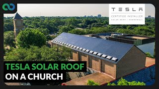 Tesla Solar Roof Installation on a Church [upl. by Mignonne]