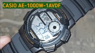 Unboxing Casio AE1000W1AVDF Black Sporty [upl. by Bella]