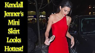 Hottest Model Kendall Jenner Slays Leather Mini Skirt for Night out with Bestie [upl. by Xantha446]