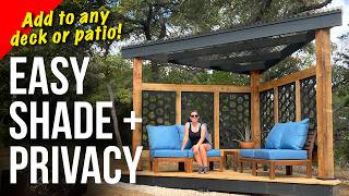 Add a Pergola to a Deck or Patio  RoofPrivacy Screen [upl. by Aniral691]