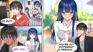 Manga Dub My gamer friend has a foul mouth but when I met him in person RomCom [upl. by Repard]