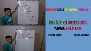 5 Sınıf İngilizce çoğul kelimelerPlurals İngilizce kelimeleri çoğul yapma kuralları [upl. by Enitsrik]