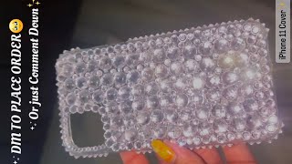 iPhone11 Rhinestone Custom Phone Cover trending iphone apple diy phonecover [upl. by Harry]