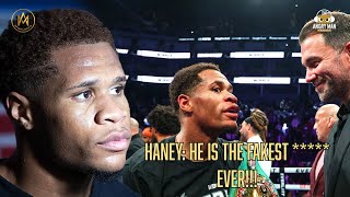 DEVIN HANEY ERUPTS ON EDDIE HEARN WHILE VISITING THE UK FOR THE JOSHUA FIGHT [upl. by Argela]