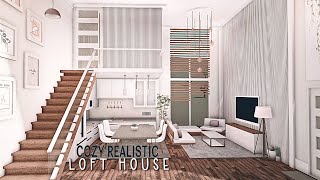 BLOXBURG Cozy Realistic Loft  House build 🪴 [upl. by Yeclehc]