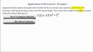 Applications of Derivatives  Example 1 [upl. by Mueller373]