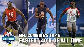 UPDATED Top 5 Fastest 40Yard Dashes of All Time 🔥🔥🔥  NFL Scouting Combine [upl. by Kenlee]