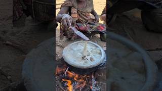 Its a Morning soup 🍲😋 Hadzabe women are good in cooking This incredible delicious foodhadzabetribe [upl. by Atiugram]