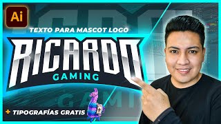 Cómo Hacer Texto MASCOT LOGO en ILLUSTRATOR [upl. by Llennoc991]