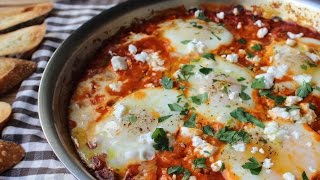 Shakshuka Recipe Eggs Poached in Spicy Tomato Pepper Sauce  Food Wishes [upl. by Chavaree61]