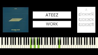 ATEEZ  WORK BEST PIANO TUTORIAL amp COVER [upl. by Lleirbag]