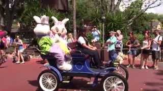 Magic Kingdom Easter Character PreParade 2015 [upl. by Orpha652]