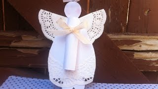 Como hacer una hermosa invitacion o un bello recuerdo en forma de Angel  🌸 Casa Boutique 🌸 [upl. by Htennaj]