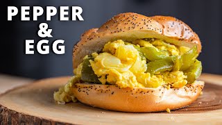 Italian Pepper and Egg Sandwich Recipe [upl. by Crosby655]