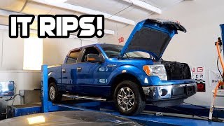 Adding 60 RWHP to the Coyote F150 with E85 Tune and Cold Air Intake [upl. by Aenaj]