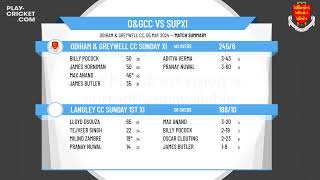 Odiham amp Greywell CC Sunday XI v Langley CC Sunday 1st XI [upl. by Euridice]