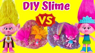 Trolls Band Together Movie Poppy and Viva Dolls DIY Slime Crafts for Kids [upl. by Damalas]