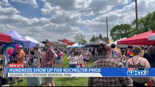 Hundreds show up for Rochester Pride [upl. by Ahsinav]