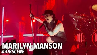 MARILYN MANSON  mOBSCENE  Live  CWMP  The Woodlands TX 91924 4K HDR [upl. by Barstow242]