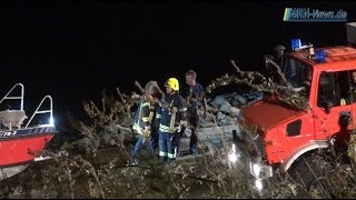 Frankenthal Feuerwehr holt Kleintransporter aus dem Rhein [upl. by Remde]