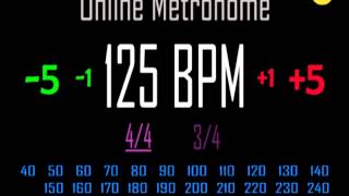 Metronomo Online  Online Metronome  125 BPM 44 [upl. by Flatto84]