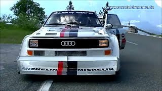 Audi Quattro E2 Pikes Peak  Walter Röhrl  Rossfeldrennen 2013 [upl. by Aiht]