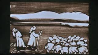 Weihnachtsgeschichte 2  Die Hirten  Sandpainting  Mensch Gott [upl. by Ahcilef690]