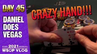 CRAZY HAND with TONS of ACTION  2021 DNegs WSOP Poker VLOG Day 45 [upl. by Pasco]