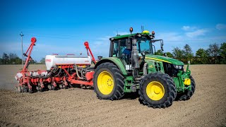 Corn Seeding 2022  JohnDeere 6120M amp MaschioGaspardo Chrono 700 con CabView  Manitou 🌽 [upl. by Euqinahc877]