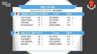 Odiham amp Greywell CC 2nd XI v Oakley CC Hants 1st XI [upl. by Rebekkah205]