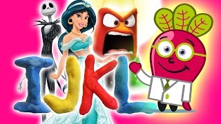 ABECEDARIO DISNEY IJKL Letras y Personajes en Español Niños [upl. by Notna]