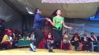 Dance perform by Raj king waiba and Rupa s ghale Valche Sonam Lhochhar program 2072 [upl. by Ibbie]