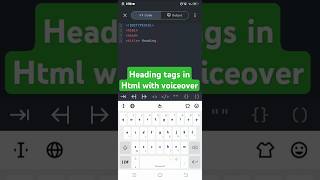 Heading Tags in Html part2 with voiceovercoding webdesign codingpattern headingtags [upl. by Sanferd]