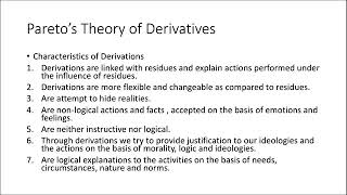 Wilfredo Pareto Theory of Residues and Derivatives  MA II Sem by Dr Sushma Mishra Sociology [upl. by Anayad295]