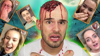 YOUTUBERS LATEN SCHRIKKEN 20  HALLOWEEN MAKEOVER TUTORIAL [upl. by Iemaj]